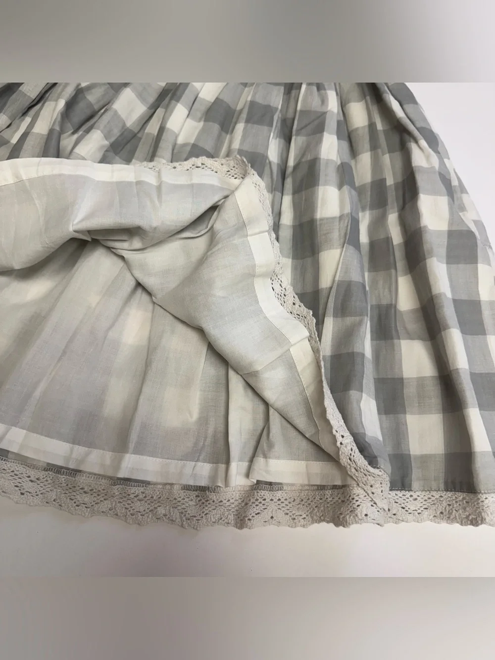 Well Dressed Wolf Joyce Party Dress Gray White Checker Pink Blue Flags Girls 4T